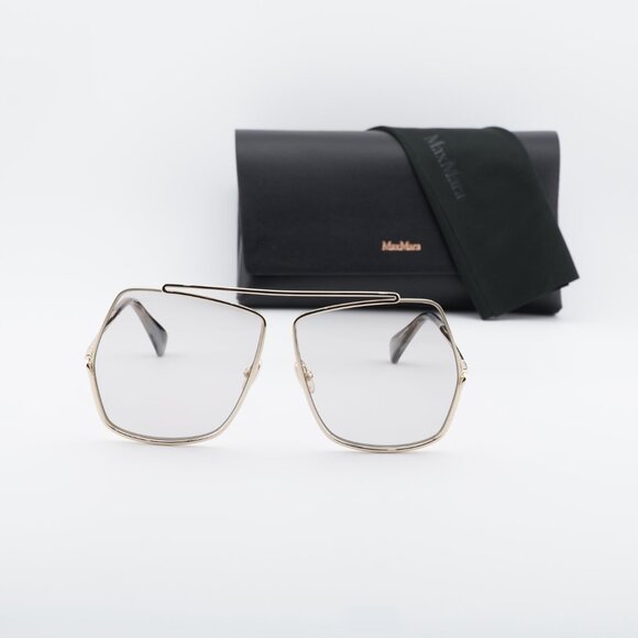Max Mara Elsa MM0006 32A Geometric Sunglasses - Gold/Smoke main image 9